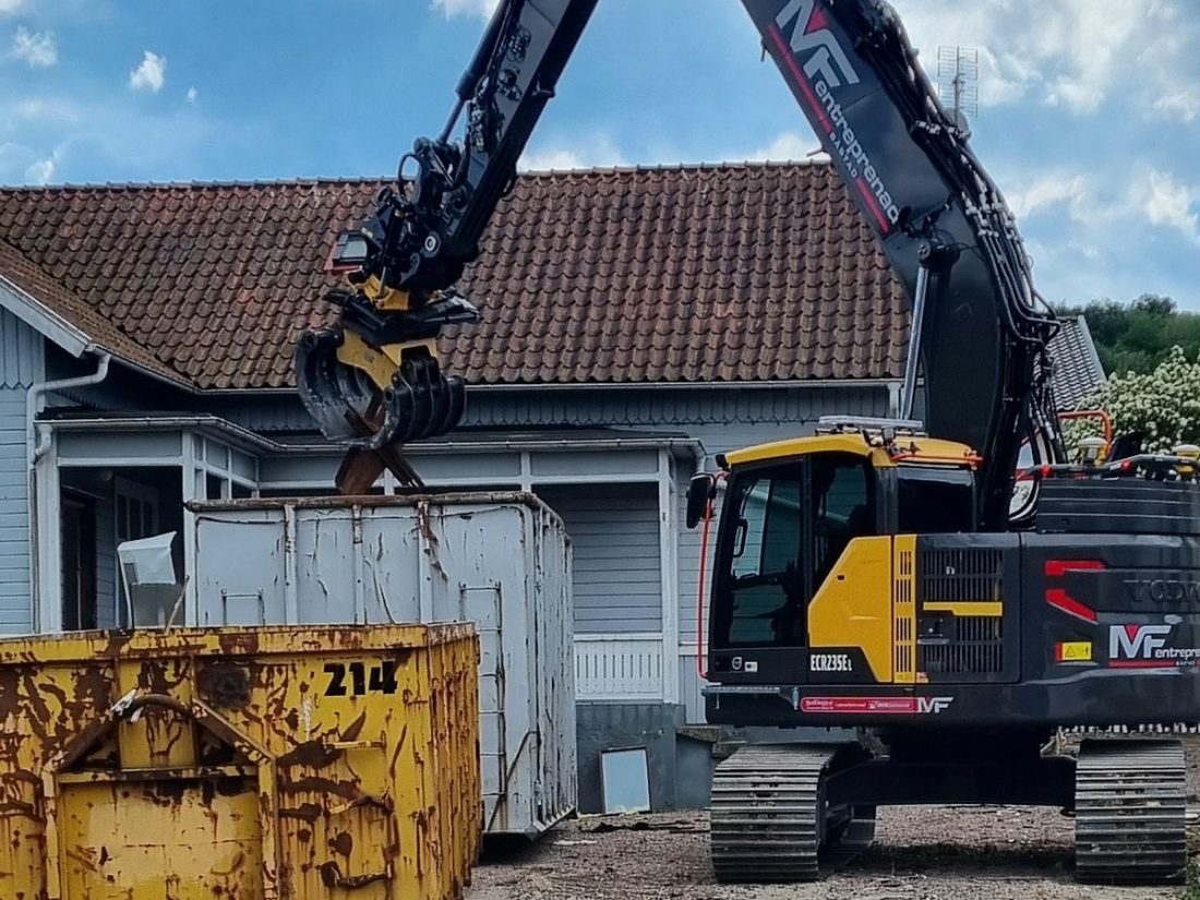 Rivning av bostadshus, MF Entreprenad